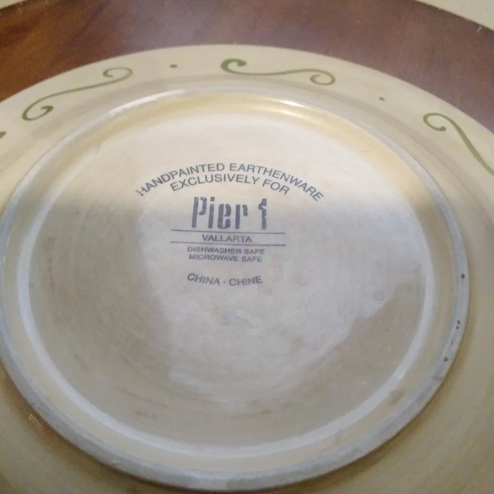 Pier 1 One Vallarta Plate Habd Painted Earthenware Dining Entertaining